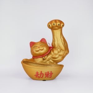 劫财 金沙麒麟臂招财猫  Golden Kirin Arm Lucky Cat