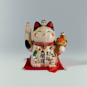 彩繪招福大開運 招財貓 中 Painted Fortune Big Lucky Cat Medium