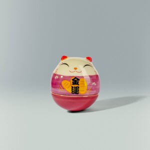 金运猫不倒翁 紫 Golden Fortune Tumbler Cat (Purple)
